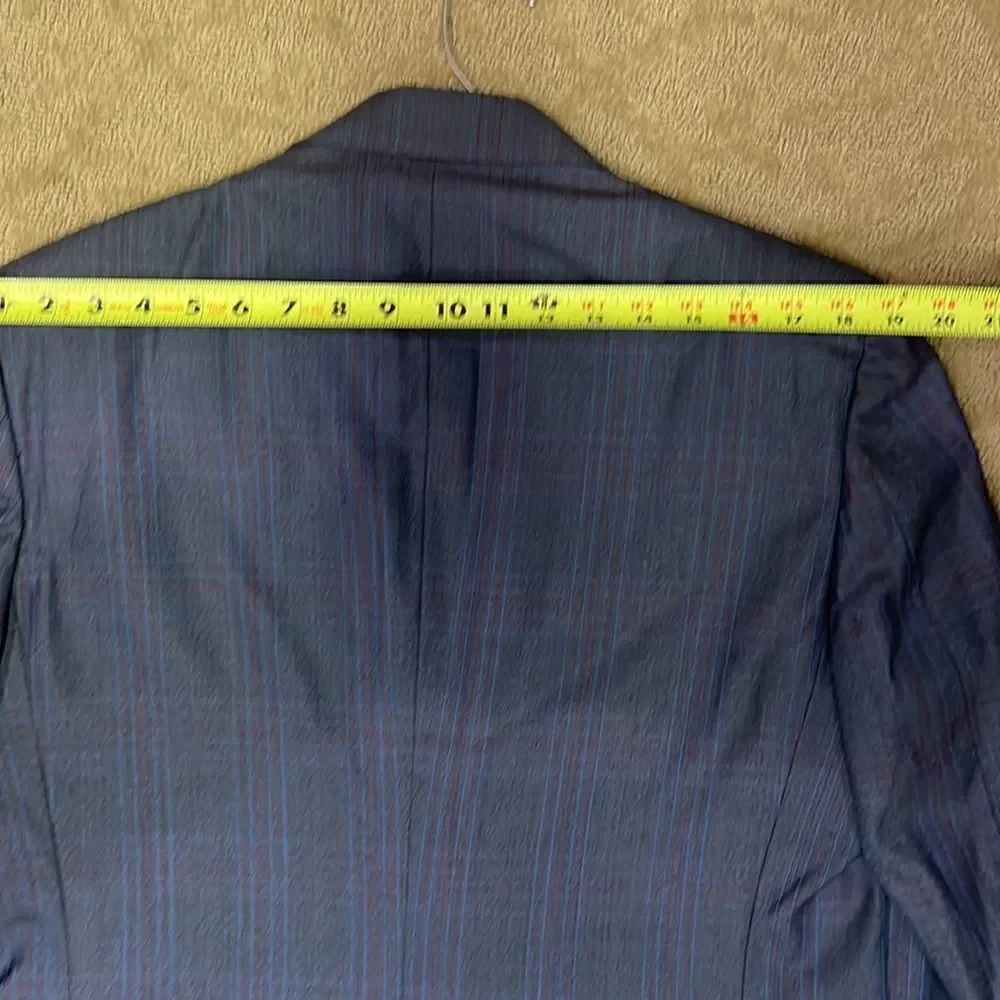 Madden’s Arcadia, LA Curly Men’s Sports Coat Blue Grey w Blue & Red Stripes
